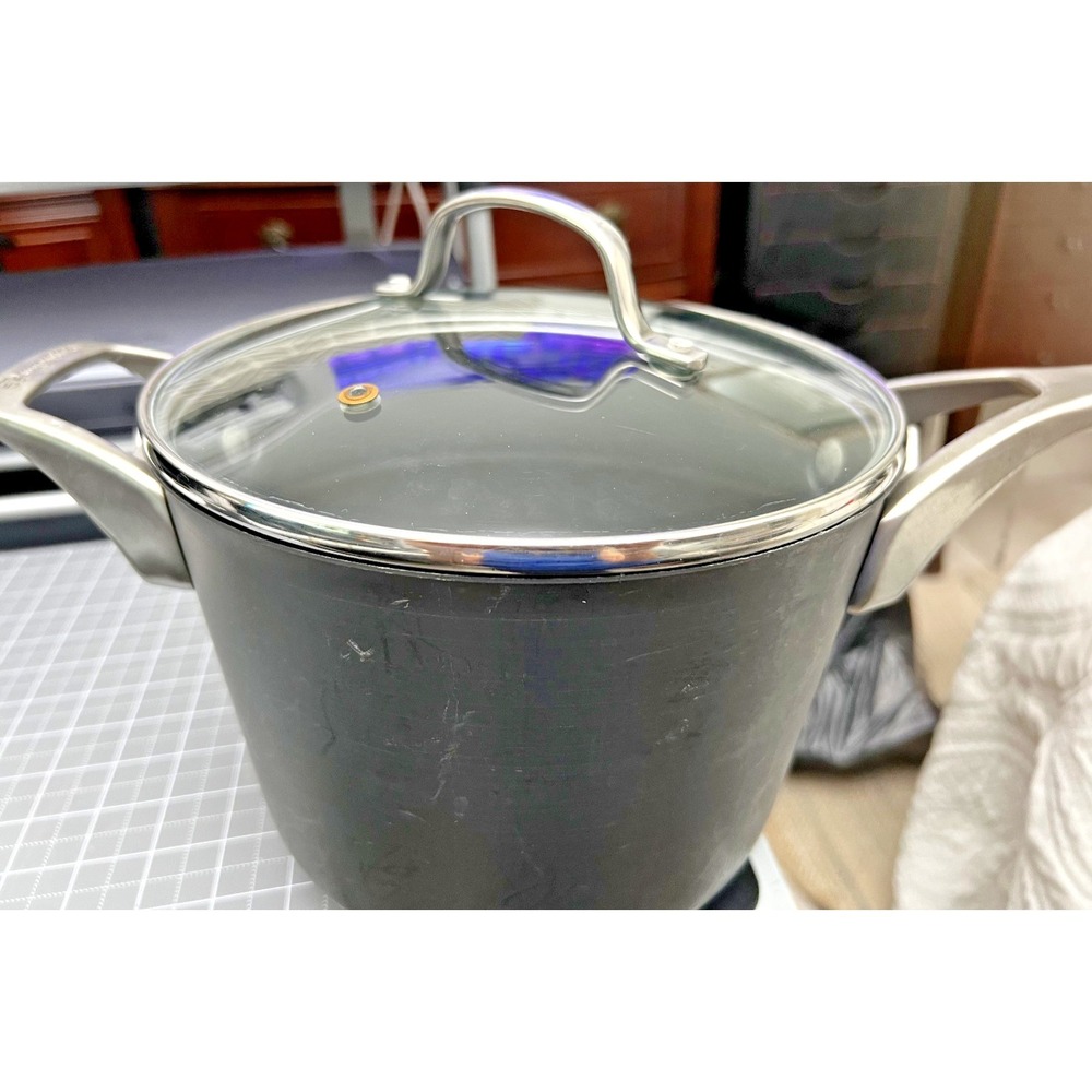 Calphalon Premier Hard Anodized Nonstick 3.5 QT Sauce Pan Space Saver Lid #87035
